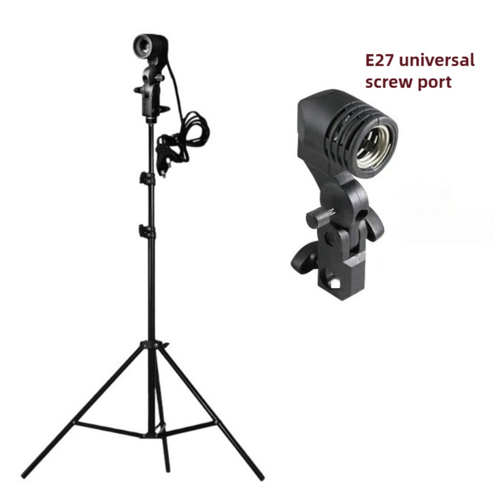 Photography Lighting Mount - ขาตั้งหลอดไฟ 2 เมตร, ขั้วหลอดไฟ E27 แบบ