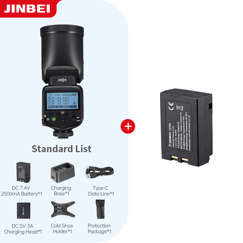 Photography Lighting Outdoor - ชุดไฟแฟลชกล้องถ่ายภาพกลางแจ้ง JINBEI HD-1 หัวกลม HSS Speedlite