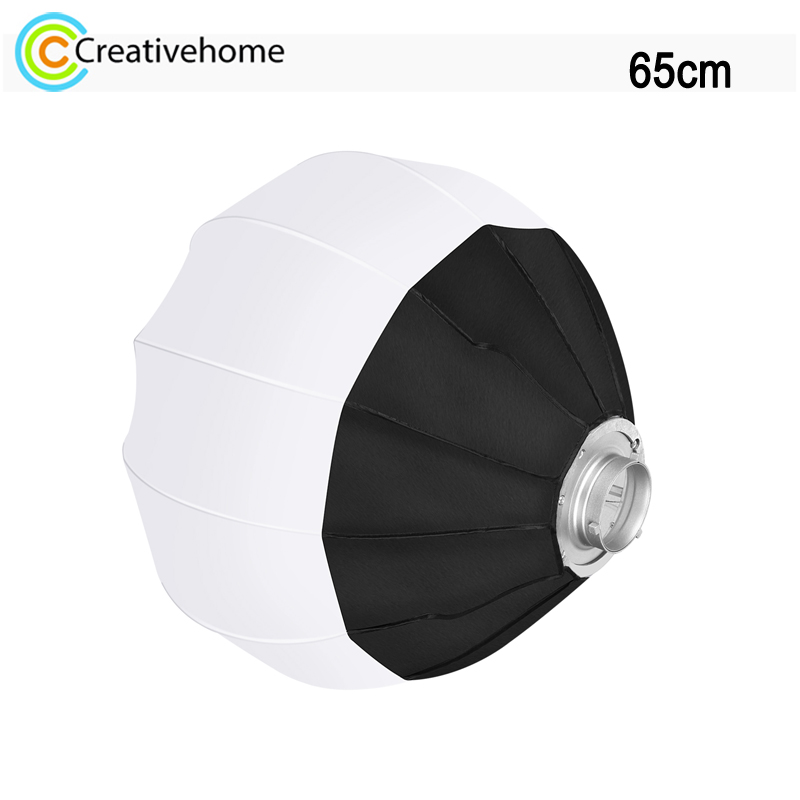 Photography Lighting Mount - Puluz แผ่นกระจายแสงแสงแฟลชทรงกลมแบบโคมไฟพับได้65ซม. ฝาครอบตัวกระจายแสงพร้อมที่ยึดชุดไฟตัดหมอกถ่ายภาพสด