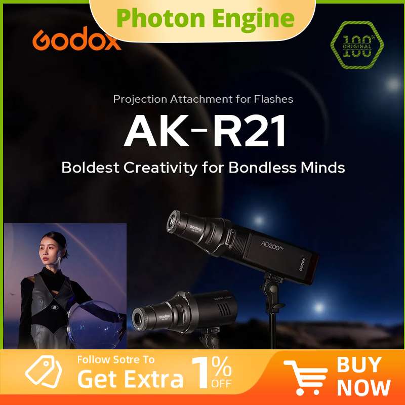 Fresnel Lens Attachment - เลนส์ฉายภาพ Godox AK-R21 หัวกลมแบบเฟรสเนล ชุดสไลด์สำหรับแฟลช Godox