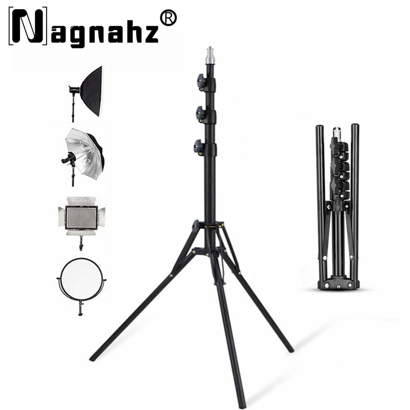 Photography Lighting Mount - Nagnahz 78 ''ขาตั้งกล้อง, ขาตั้งกล้องอลูมิเนียมอัลลอยด์พับได้พกพาได้ขาตั้งแฟลชเมาท์