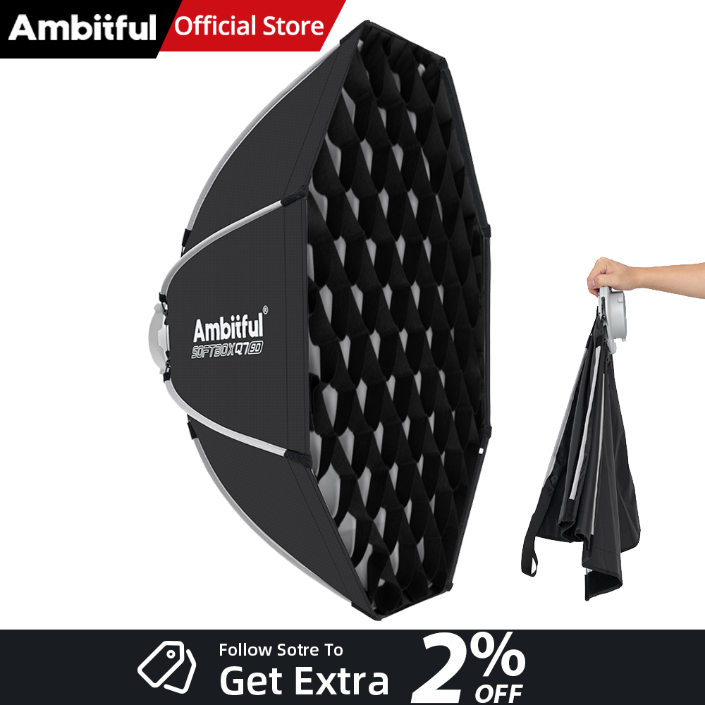 Photography Lighting Mount - ซอฟต์บ็อกซ์ AMBITFUL Q7II 55/65/90 ซม. แบบแปดเหลี่ยม