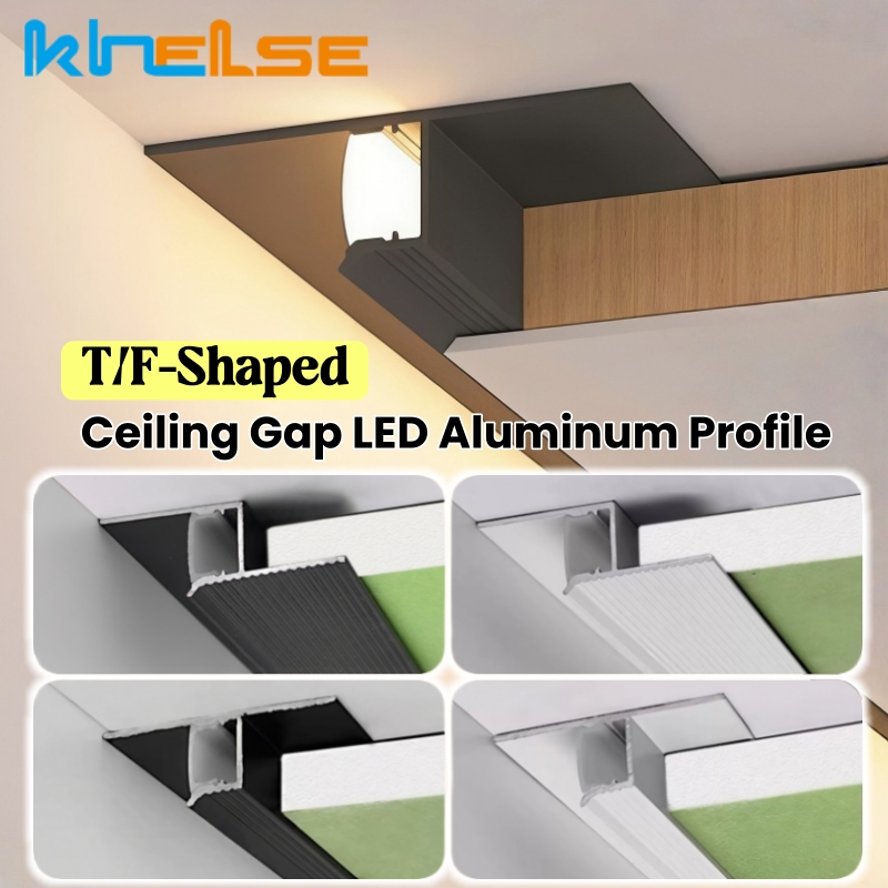 Diffusion Material Roll - โปรไฟล์อะลูมิเนียม LED สำหรับติดตั้งฝ้าเพดานแบบซ่อนรูปตัว T/Z ช่องแสงแคบพิเศษ พร้อมฝาครอบ
