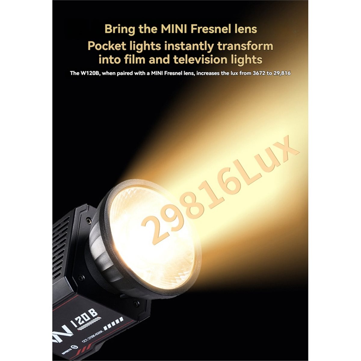 Fresnel Lens Attachment - A49T -80 มินิเฟรสเนลเลนส์ 9 เท่า ให้แสงสว่างมากขึ้น