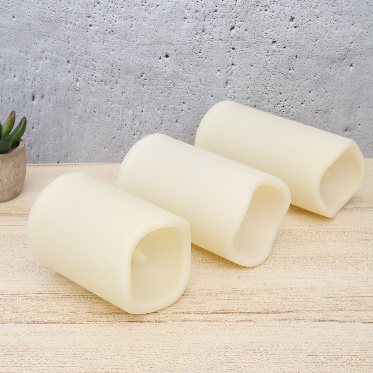 Photography Lighting Outdoor - เทียน LED ไร้เปลวไฟ 3 ชิ้น แสงกระพริบแบบเสา
