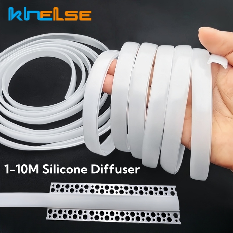 Diffusion Material Roll - 1-10m Bendable LED โปรไฟล์อลูมิเนียมซิลิโคน Diffuser ยืดหยุ่นช่อง