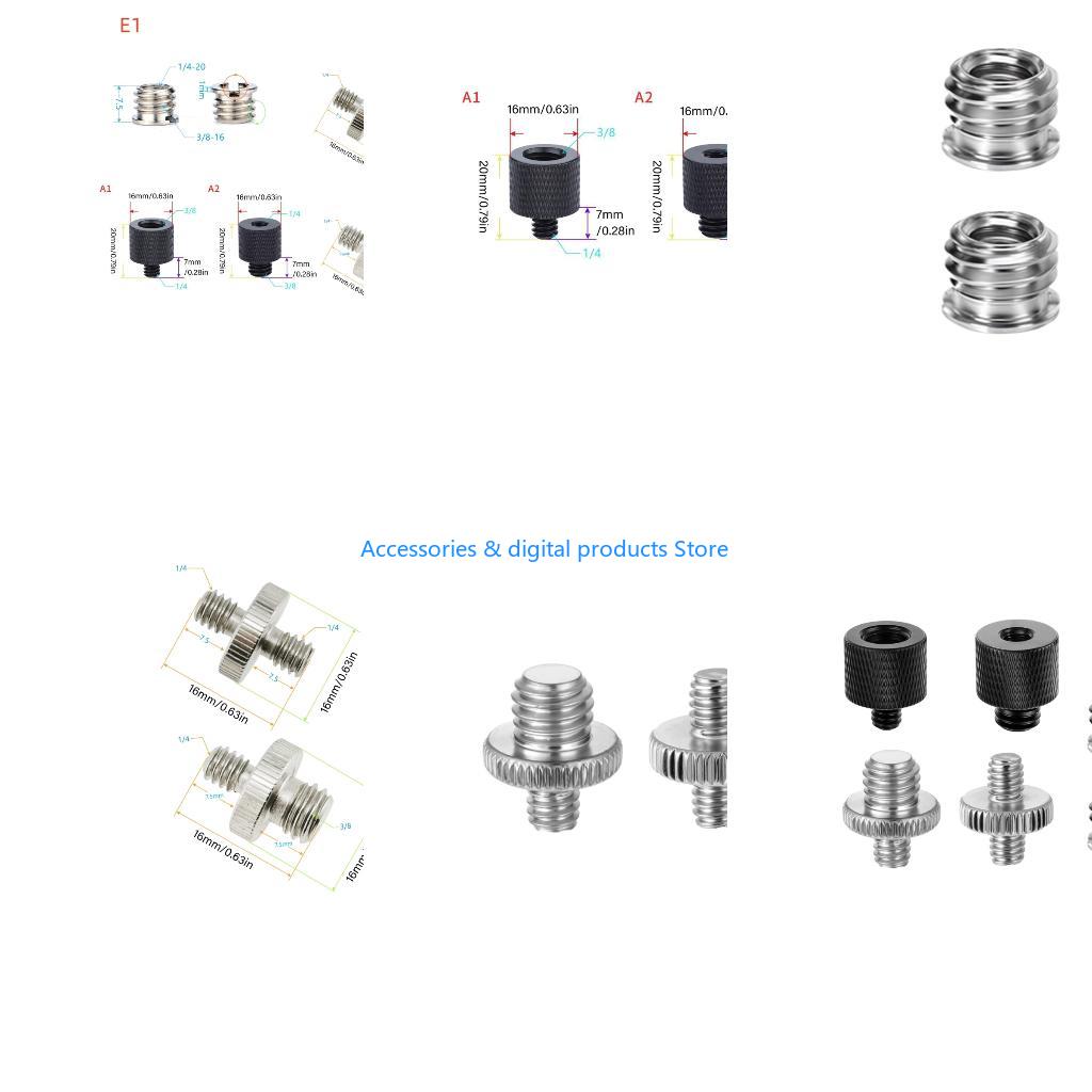 77JD 6 ชิ้นชุดอะแดปเตอร์สกรูสำ - Photography Lighting Rig บทวิจารณ์และราคา