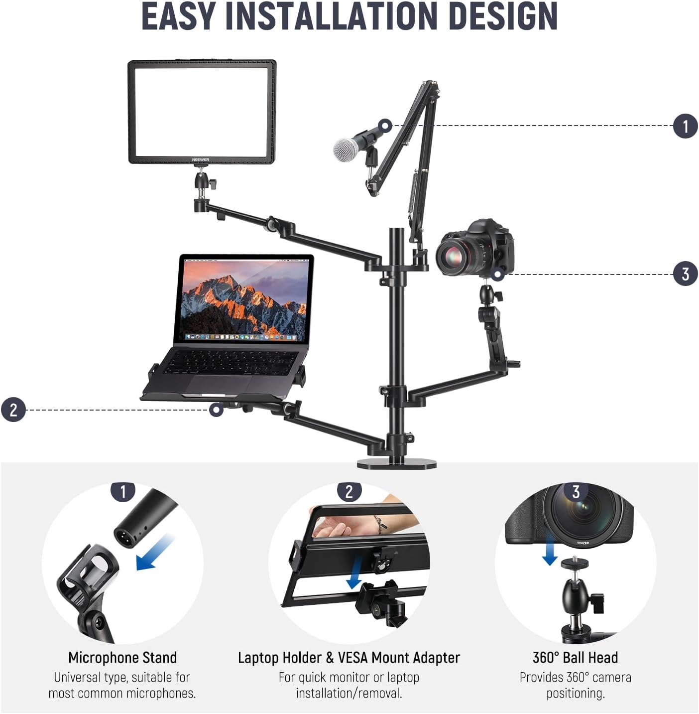 ชุดอุปกรณ์ติดตั้งกล้องเหนือศีร - Photography Lighting Rig บทวิจารณ์และราคา