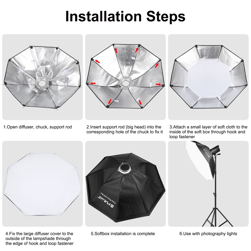 Puluz แผ่นกระจายแสงแปดเหลี่ยม9 - Photography Lighting Mount บทวิจารณ์และราคา