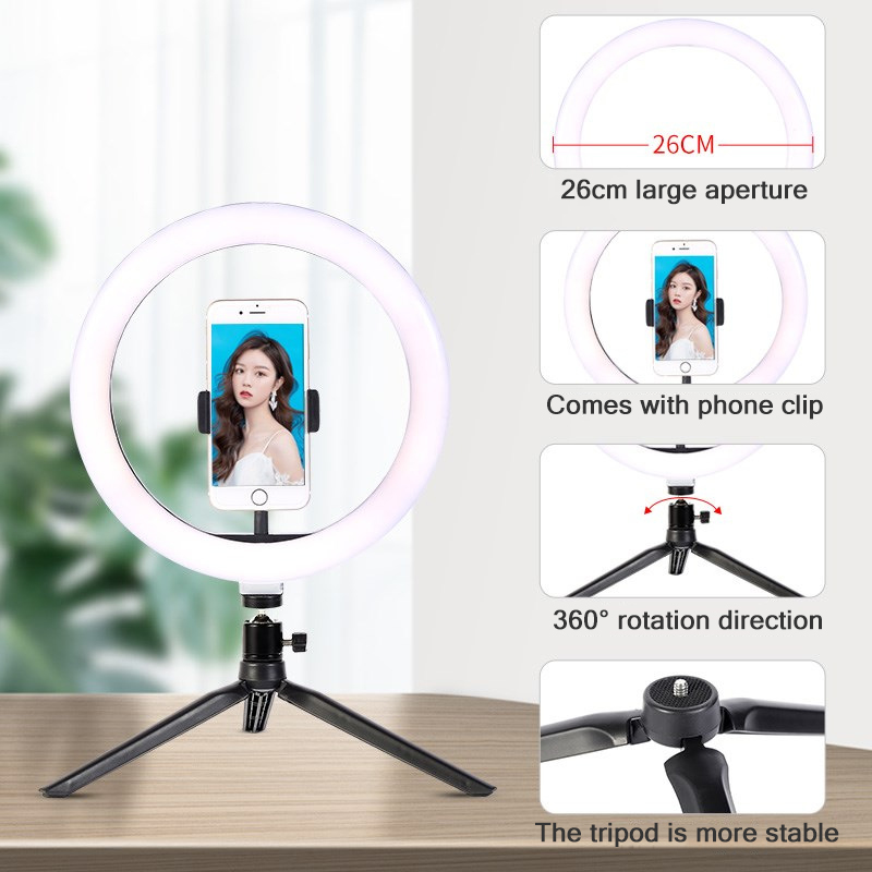 26 ซม.10 นิ้ว LED แหวน Selfie  - Photography Lighting Professional บทวิจารณ์และราคา