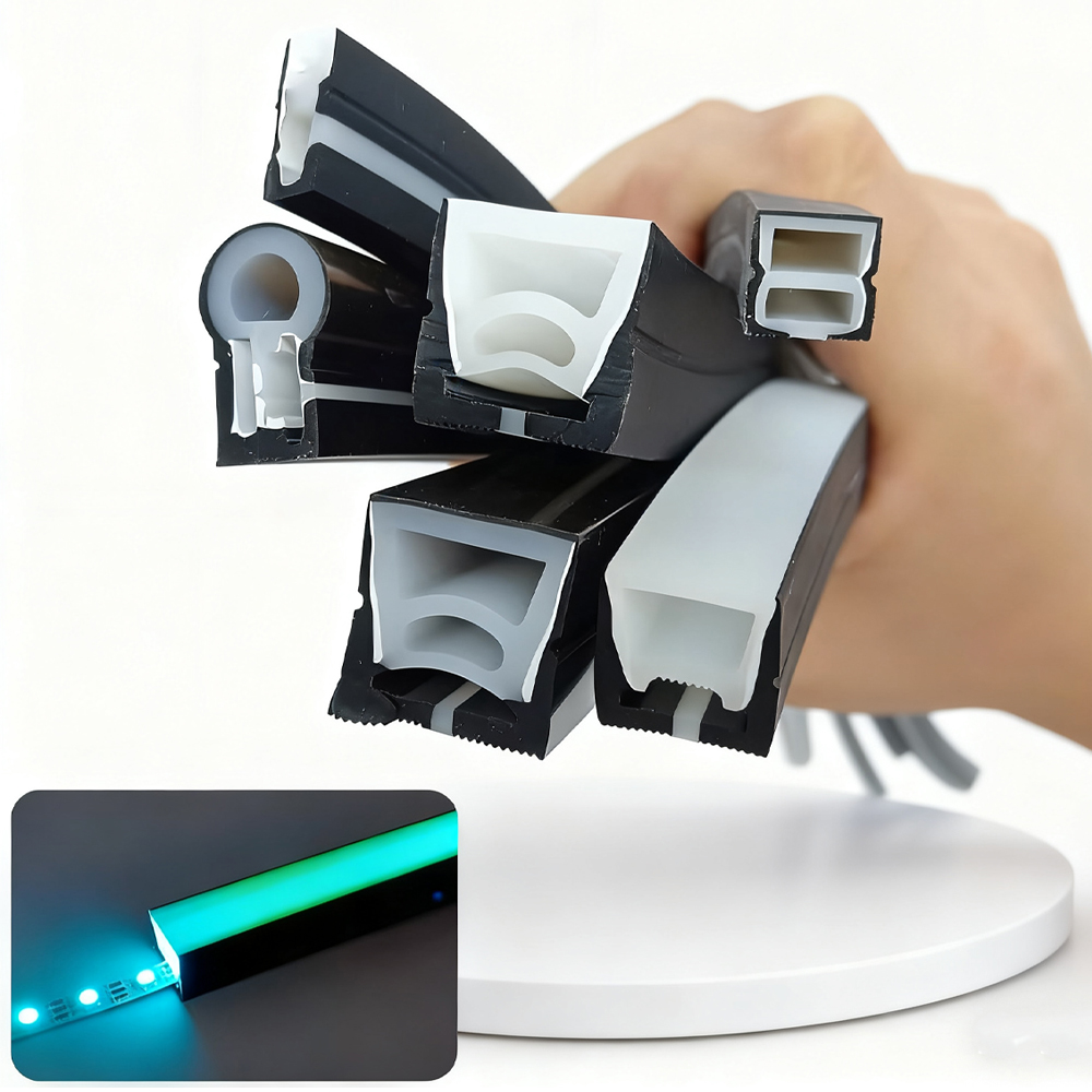 หลอดซิลิโคนสีดํา LED Neon Ligh - Diffusion Material Roll บทวิจารณ์และราคา