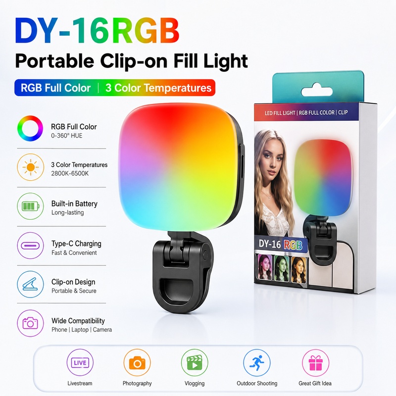 ไฟ LED RGB แบบพกพาสำหรับถ่ายภา - Photography Lighting Outdoor บทวิจารณ์และราคา