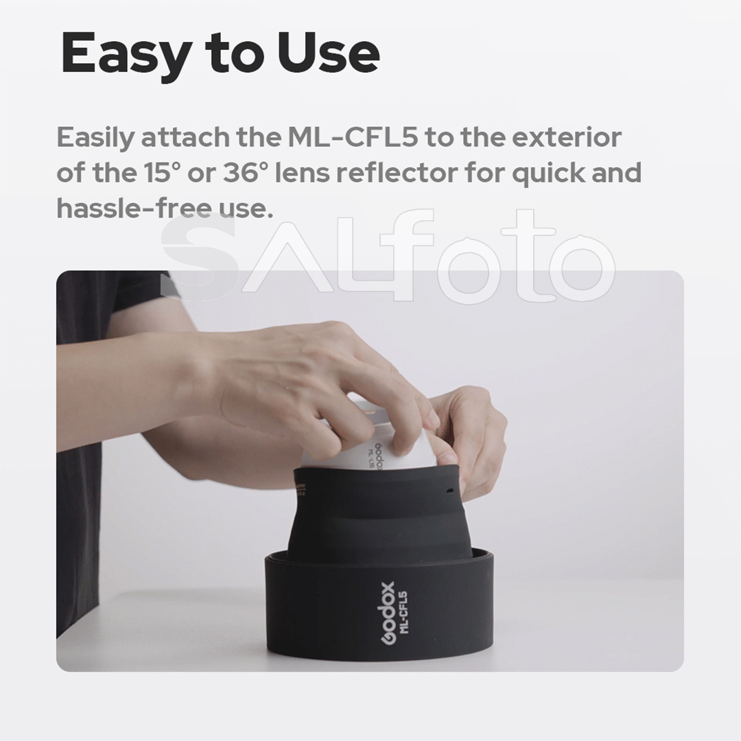 Godox ML-CFL5 อุปกรณ์เสริมเลนส - Fresnel Lens Attachment บทวิจารณ์และราคา