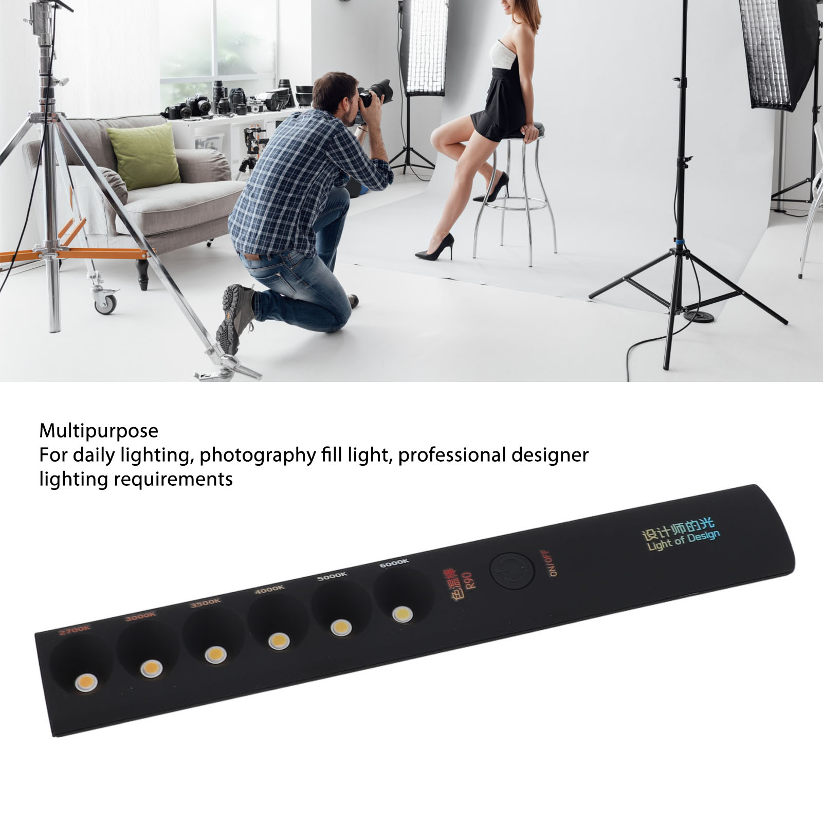 ไฟวิดีโอแบบแท่ง พกพาสะดวก ปรับ - Photography Lighting Professional บทวิจารณ์และราคา