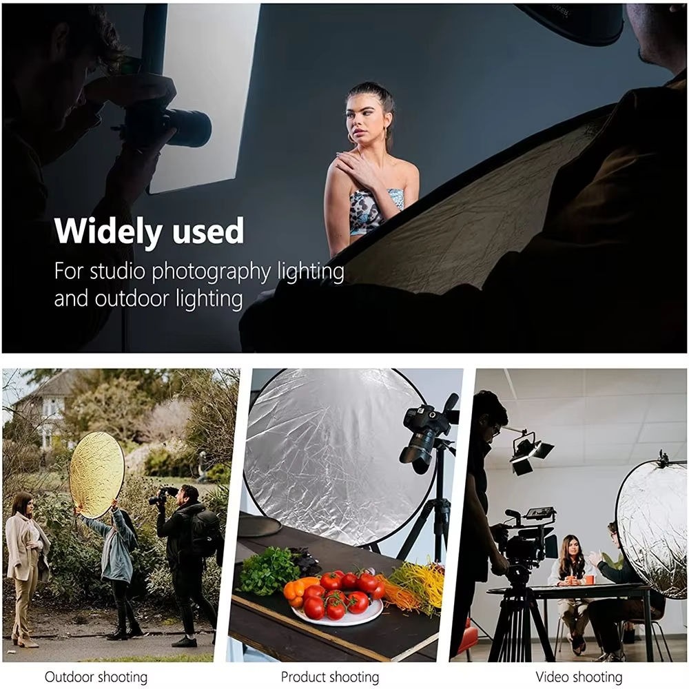 แผ่นสะท้อนแสงแบบพับได้ 5 in 1  - Photography Lighting Outdoor บทวิจารณ์และราคา