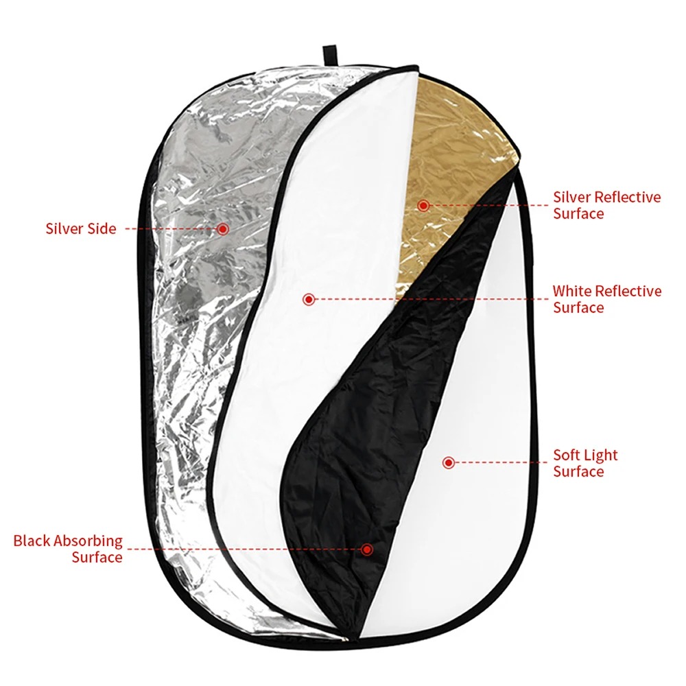 แผ่นสะท้อนแสงแบบพับได้ 5 in 1  - Photography Lighting Outdoor บทวิจารณ์และราคา