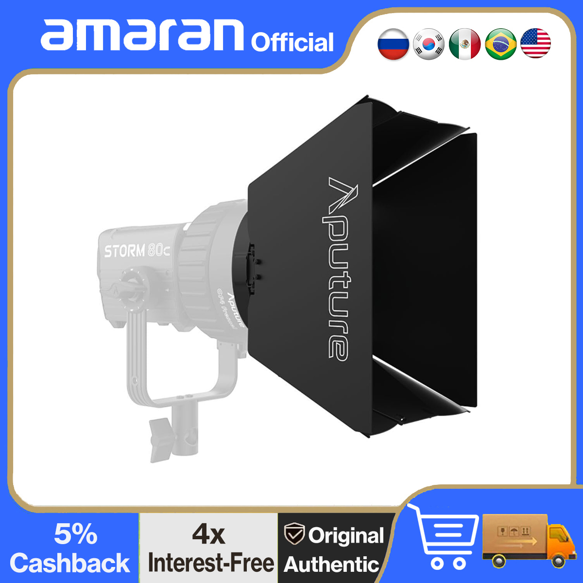ประตูโรงนา Aputure CF4 สําหรับ - Fresnel Lens Attachment บทวิจารณ์และราคา