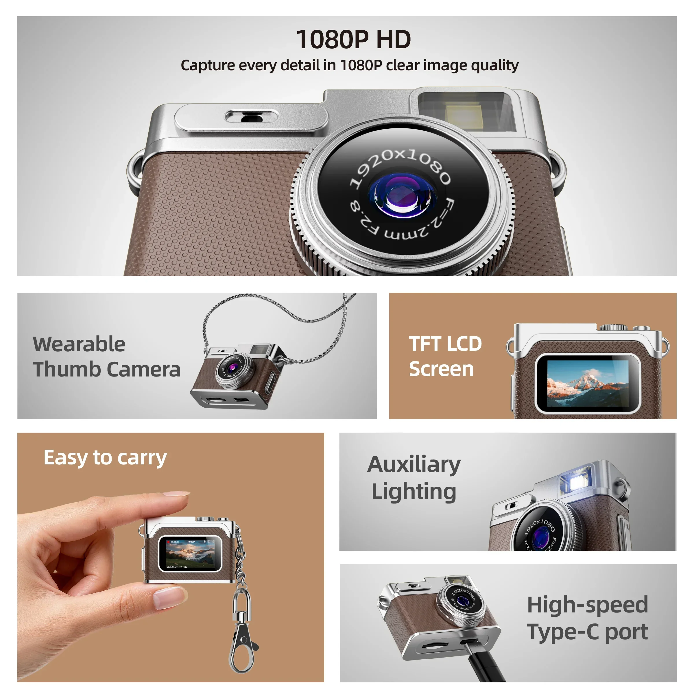 กล้องดิจิตอลขนาดเล็ก 1080P สไต - Photography Lighting Outdoor บทวิจารณ์และราคา